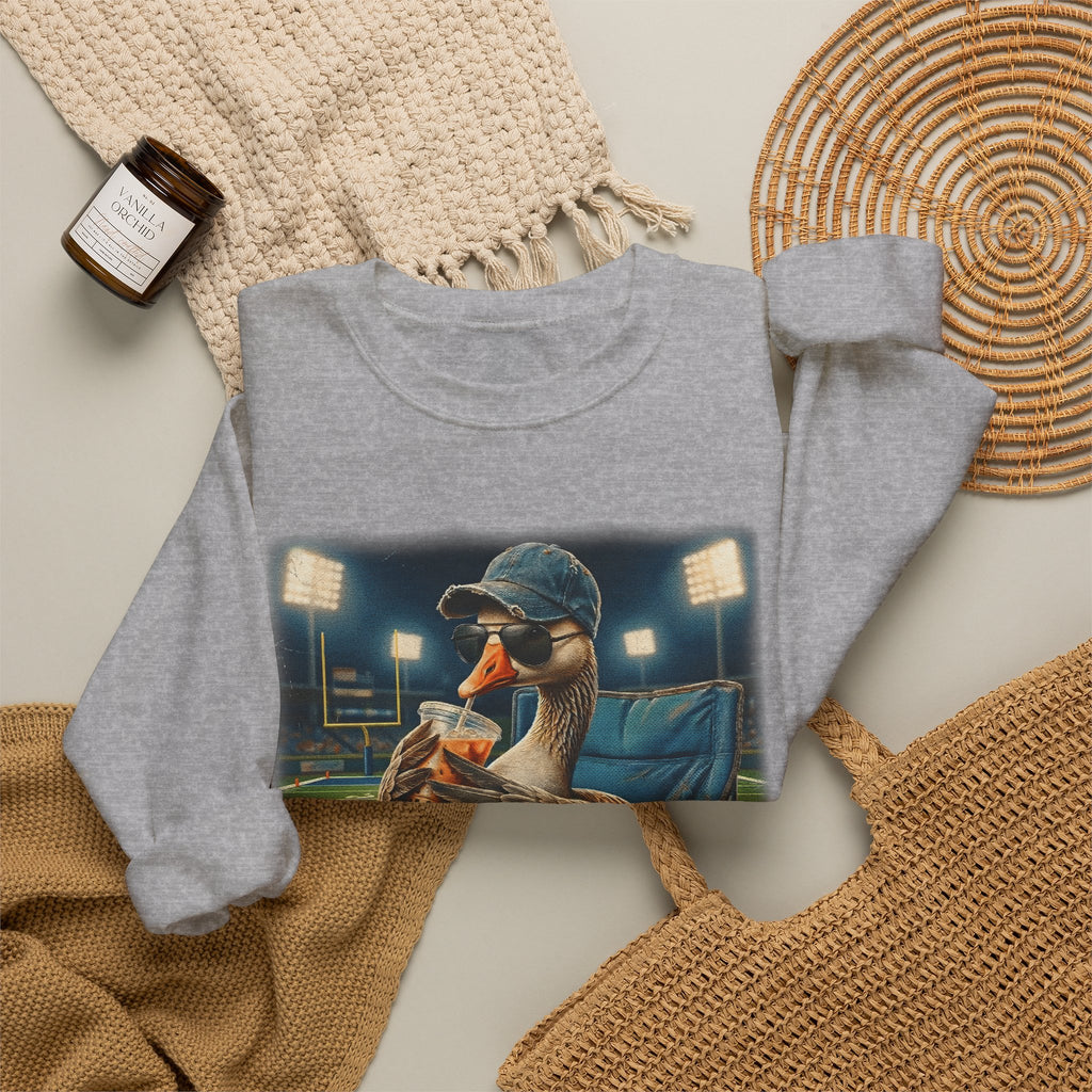 Crewneck Sweatshirt - 'I Live Here Now' Goose Stadium Graphic