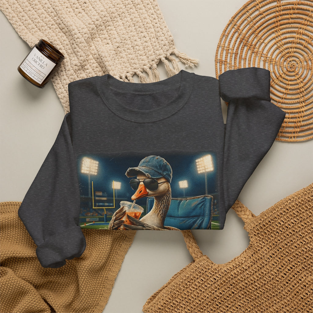 Crewneck Sweatshirt - 'I Live Here Now' Goose Stadium Graphic