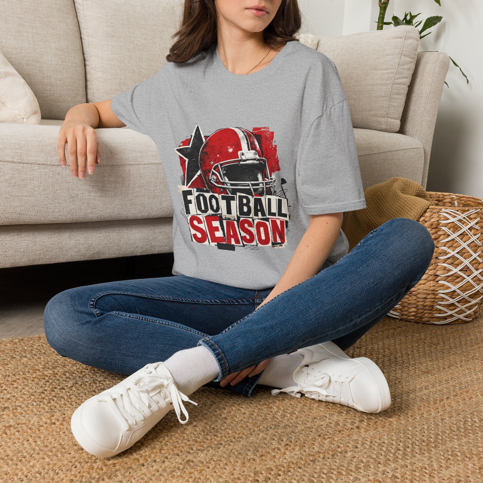 Vintage Helmet Football Graphic T