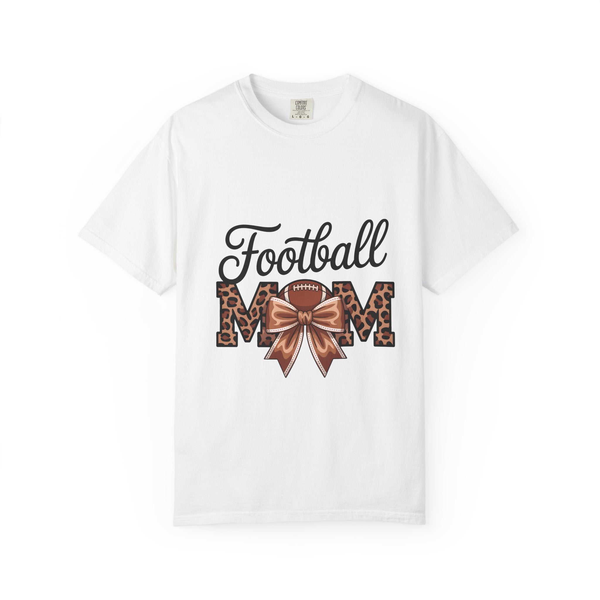 Leopard Print "Football MOM" Front & "Love You to the End Zone and Back" Back