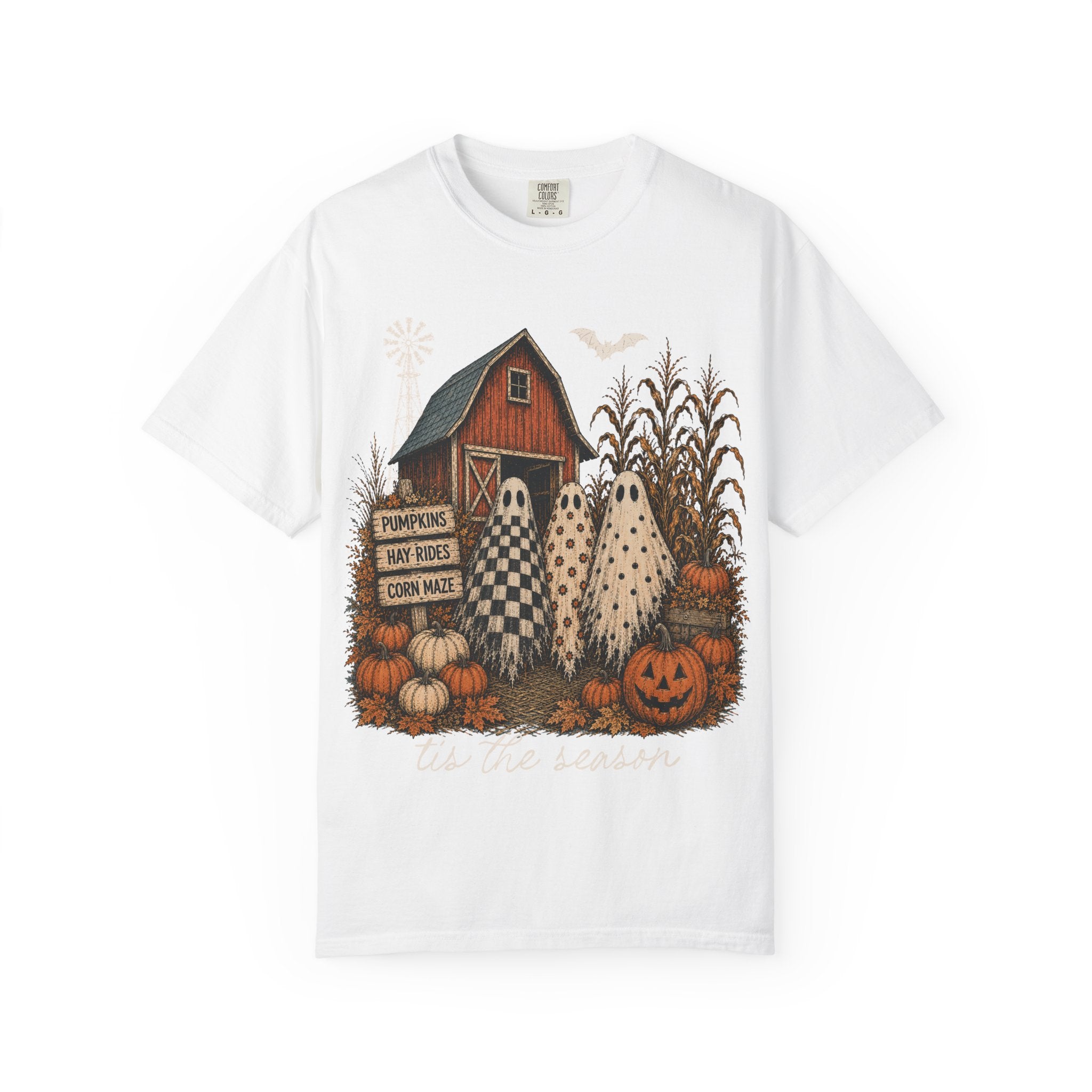 Halloween Ghosts on the Farm T-Shirt