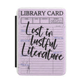 Kindle Case - "Lost in Lustful Literature" Library Card Design