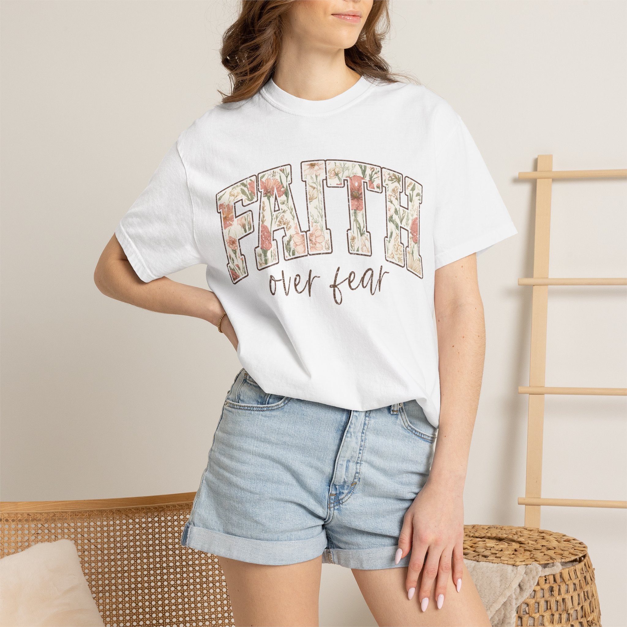 Faith Over Fear Floral T-Shirt