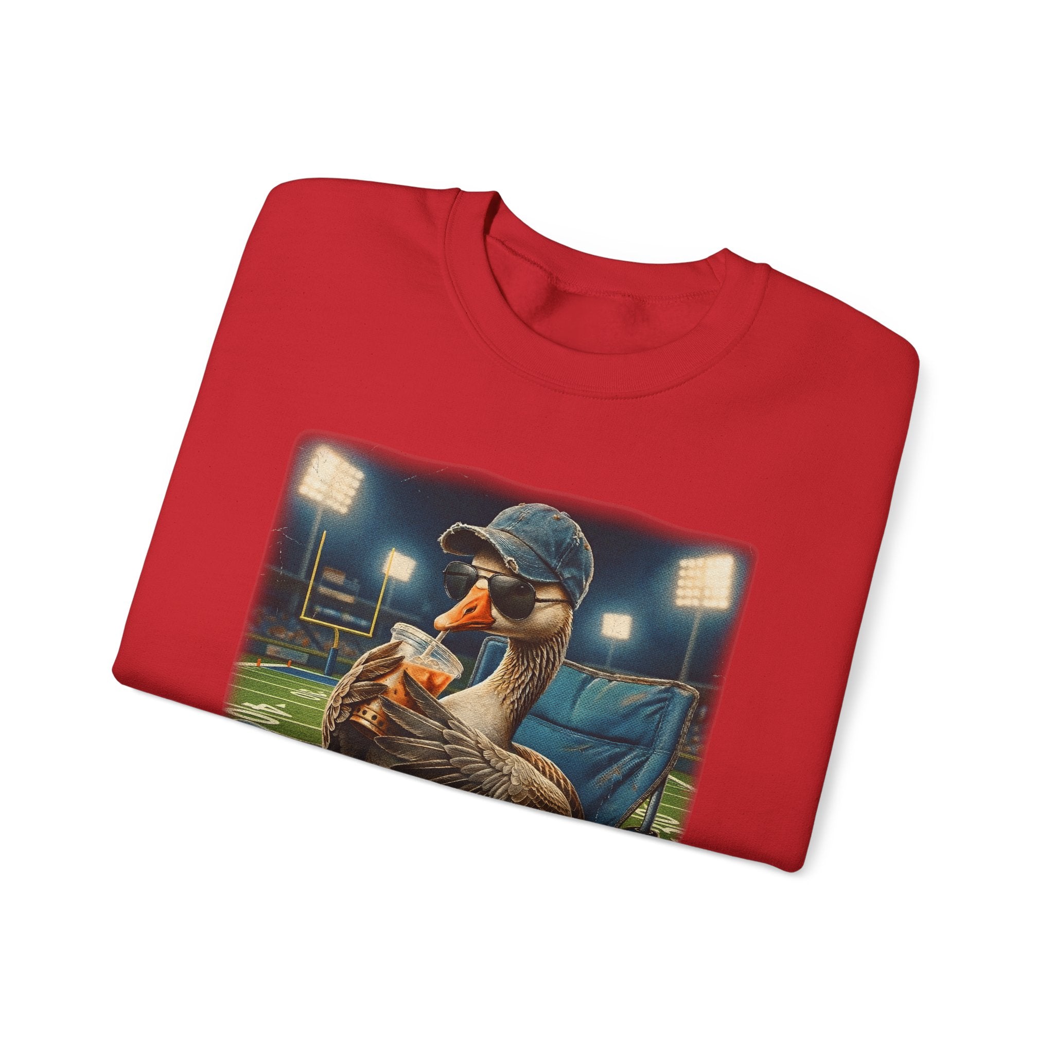 Crewneck Sweatshirt - 'I Live Here Now' Goose Stadium Graphic