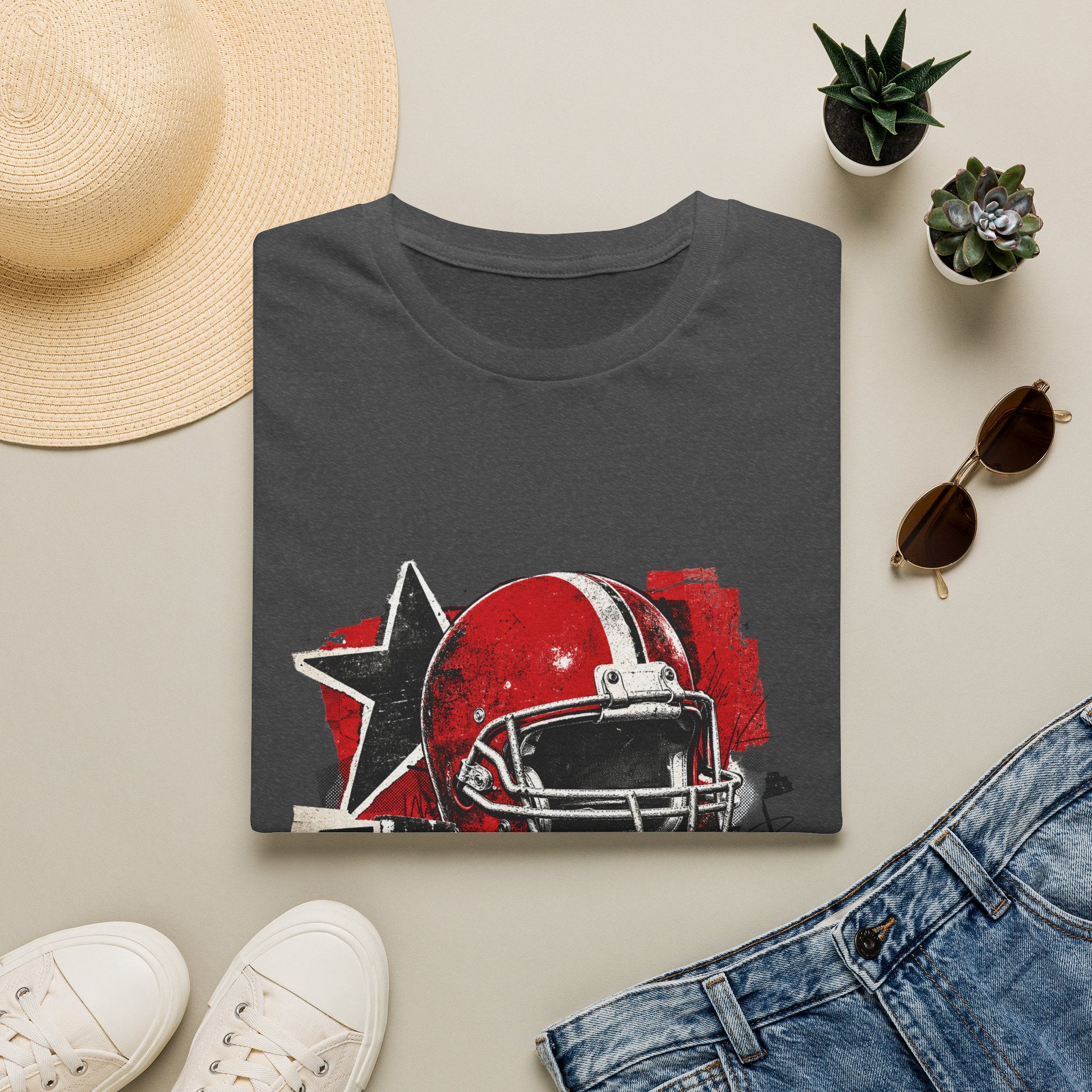 Vintage Helmet Football Graphic T