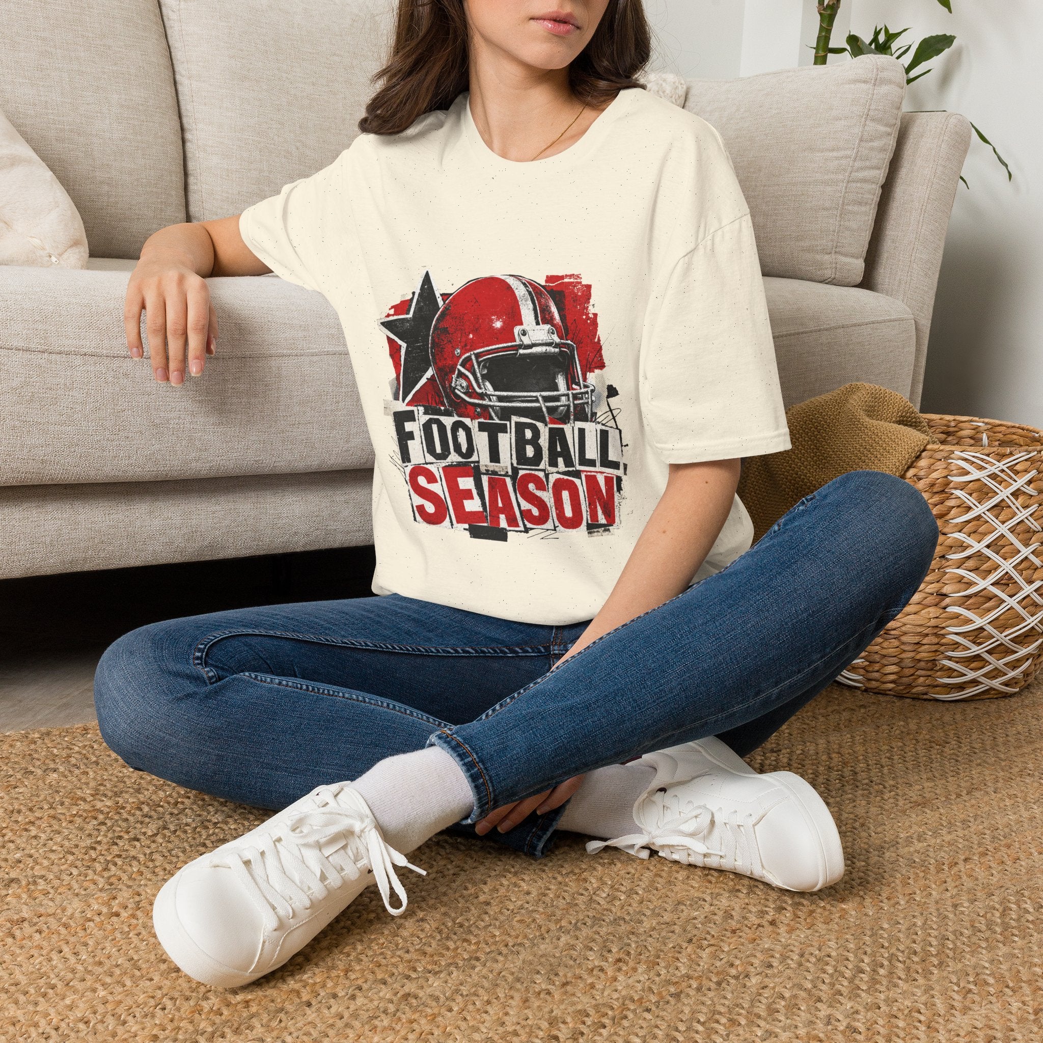 Vintage Helmet Football Graphic T