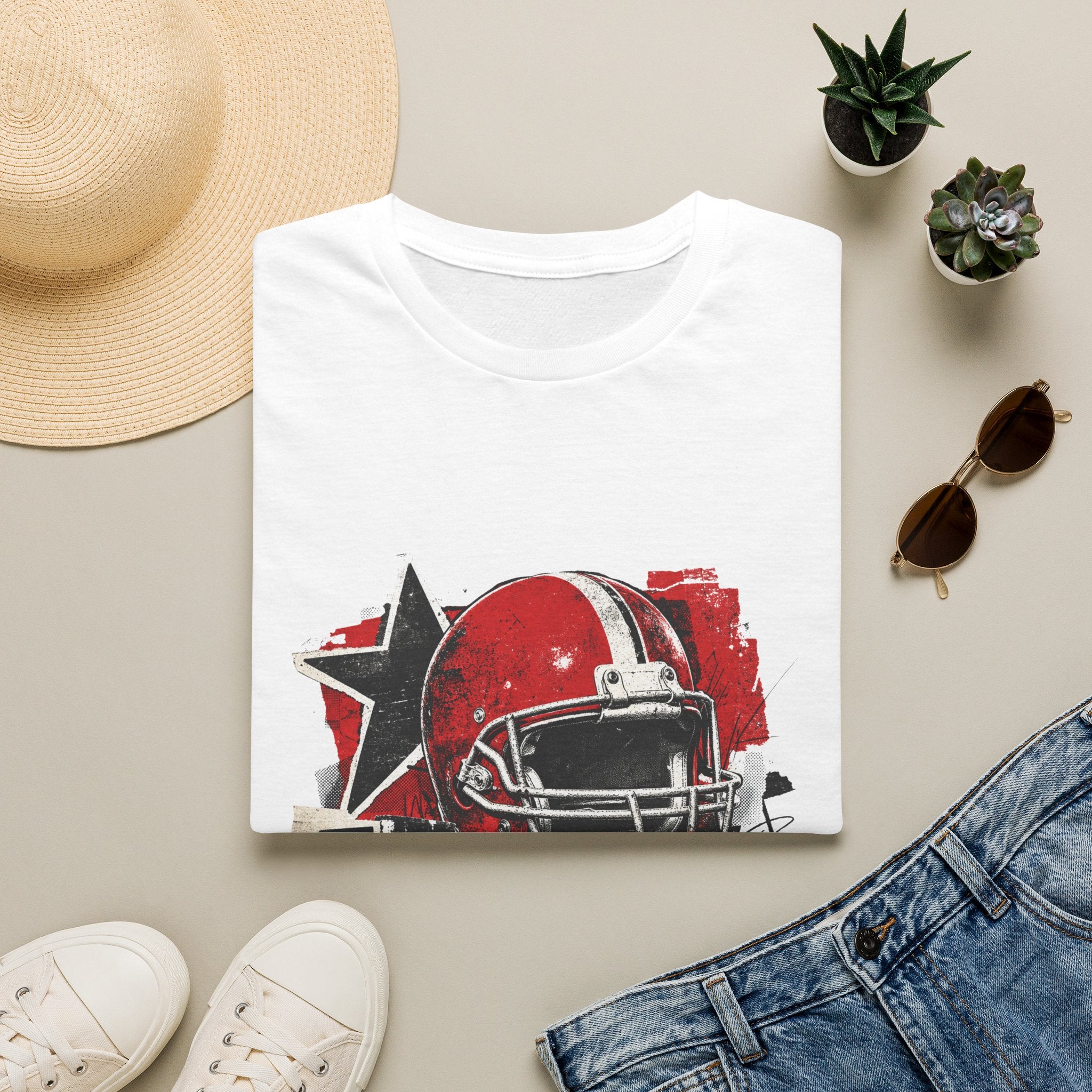 Vintage Helmet Football Graphic T