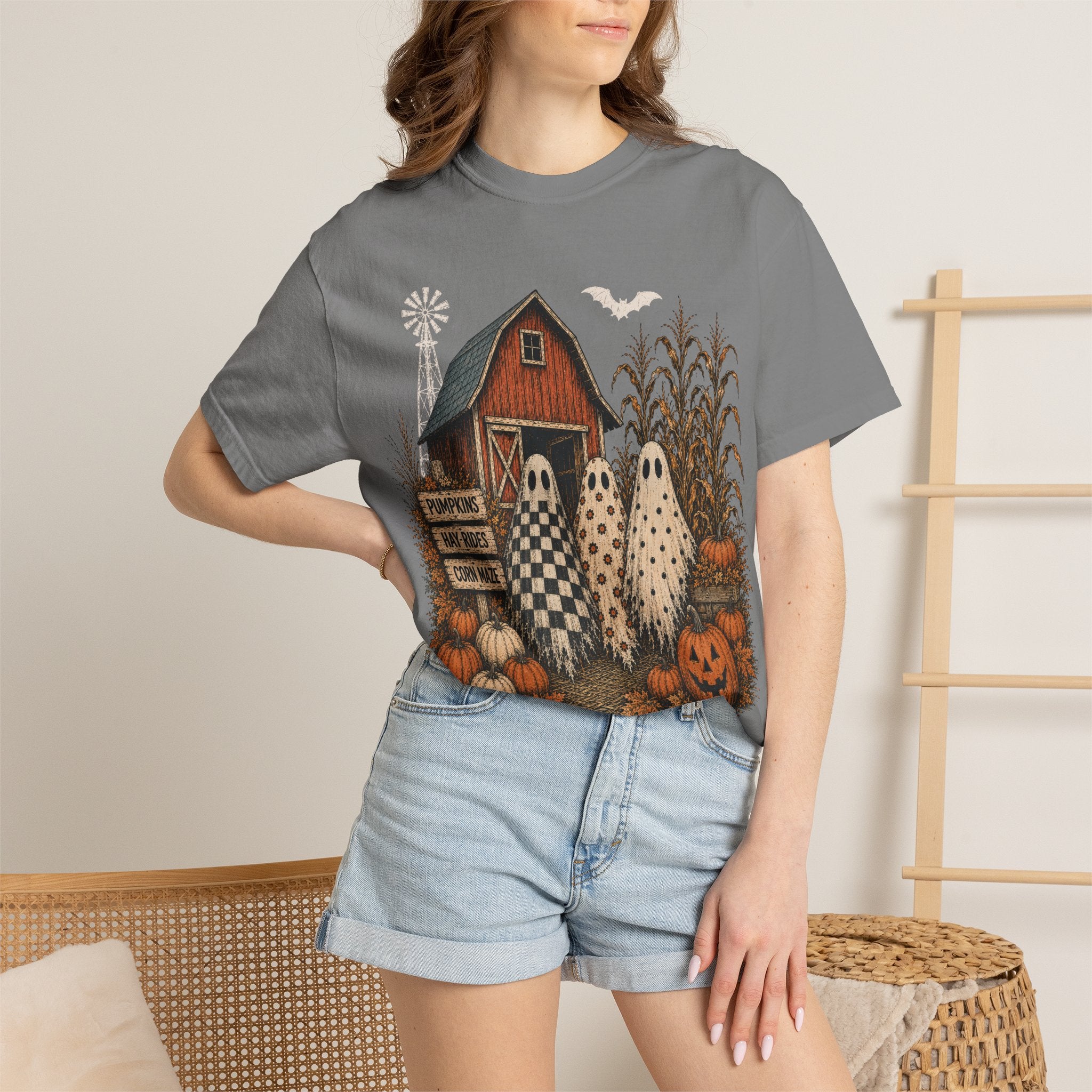 Halloween Ghosts on the Farm T-Shirt