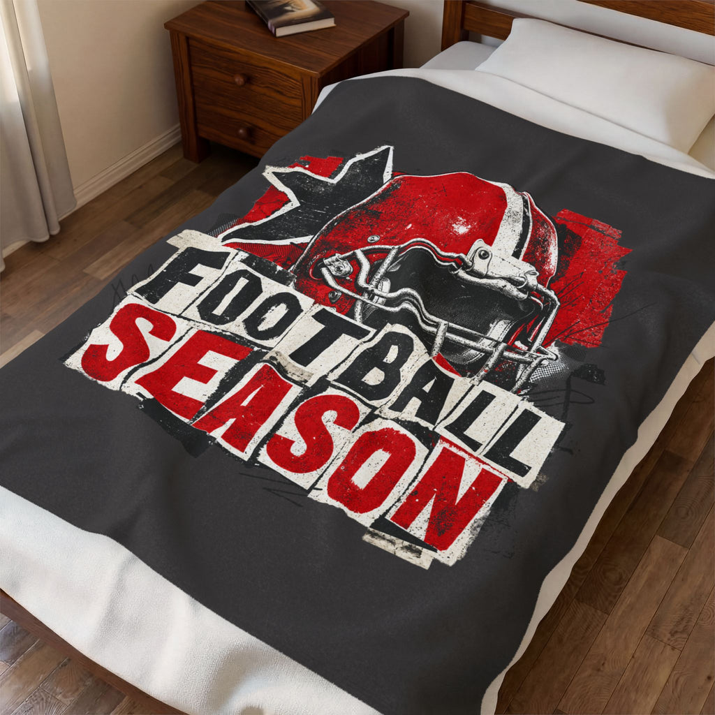 Football Season Velveteen Plush Blanket