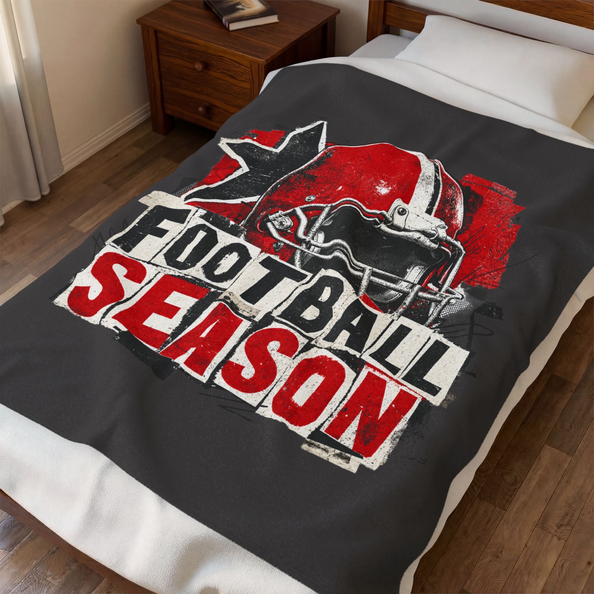 Football Season Velveteen Plush Blanket