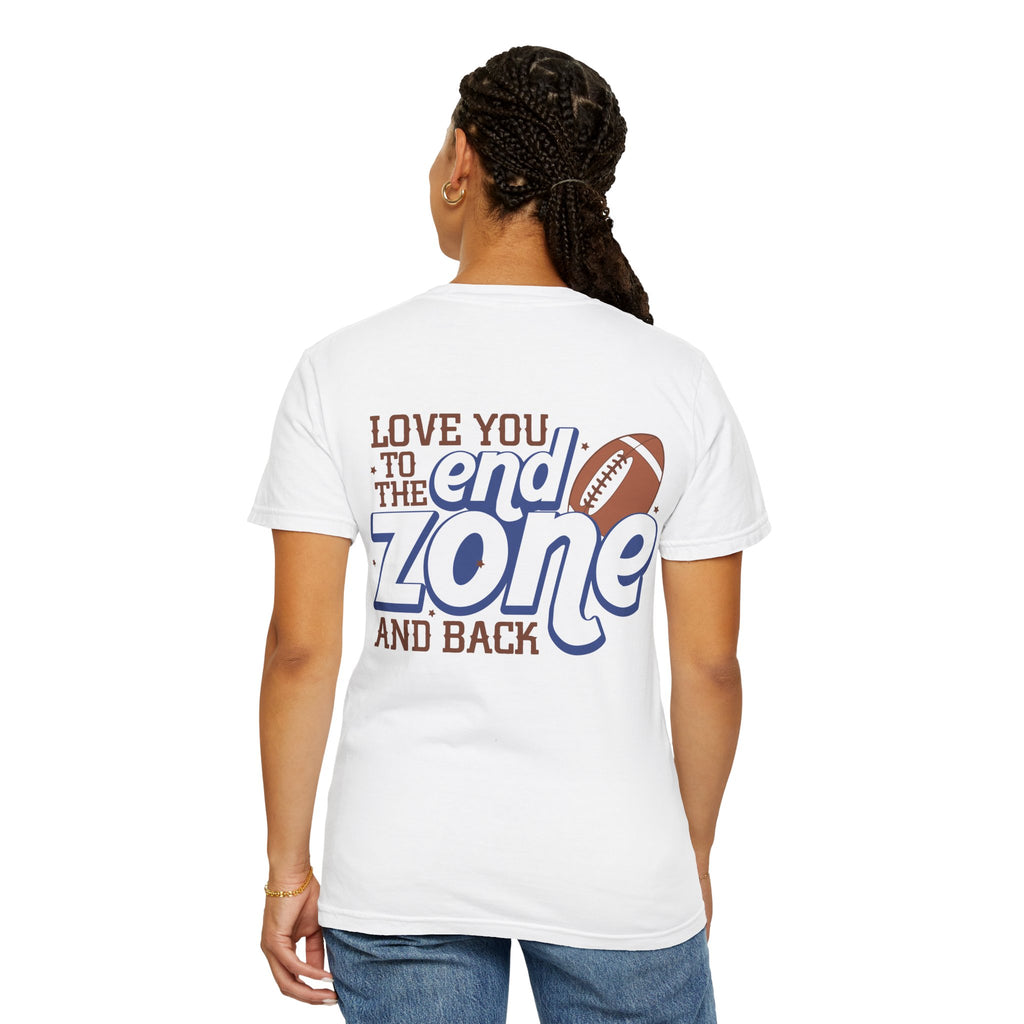 Leopard Print "Football MOM" Front & "Love You to the End Zone and Back" Back