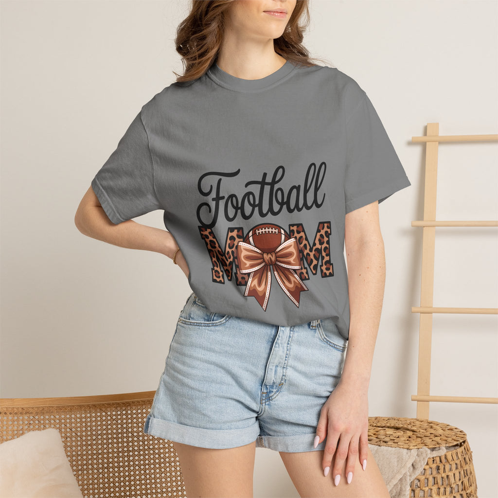 Leopard Print "Football MOM" Front & "Love You to the End Zone and Back" Back