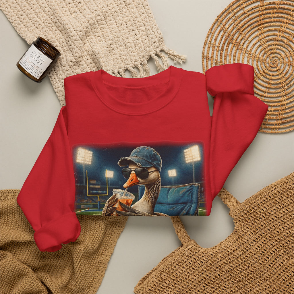 Crewneck Sweatshirt - 'I Live Here Now' Goose Stadium Graphic
