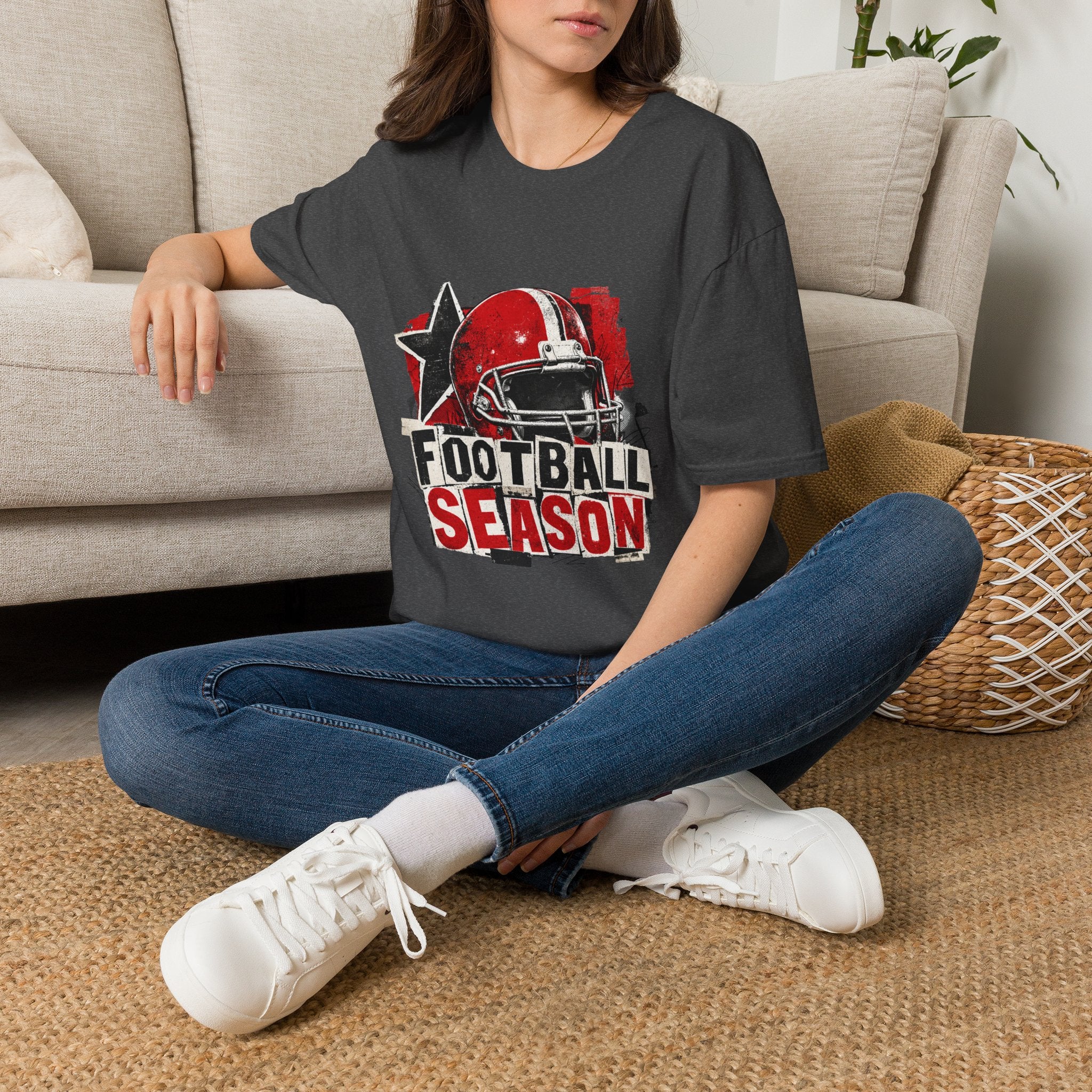 Vintage Helmet Football Graphic T
