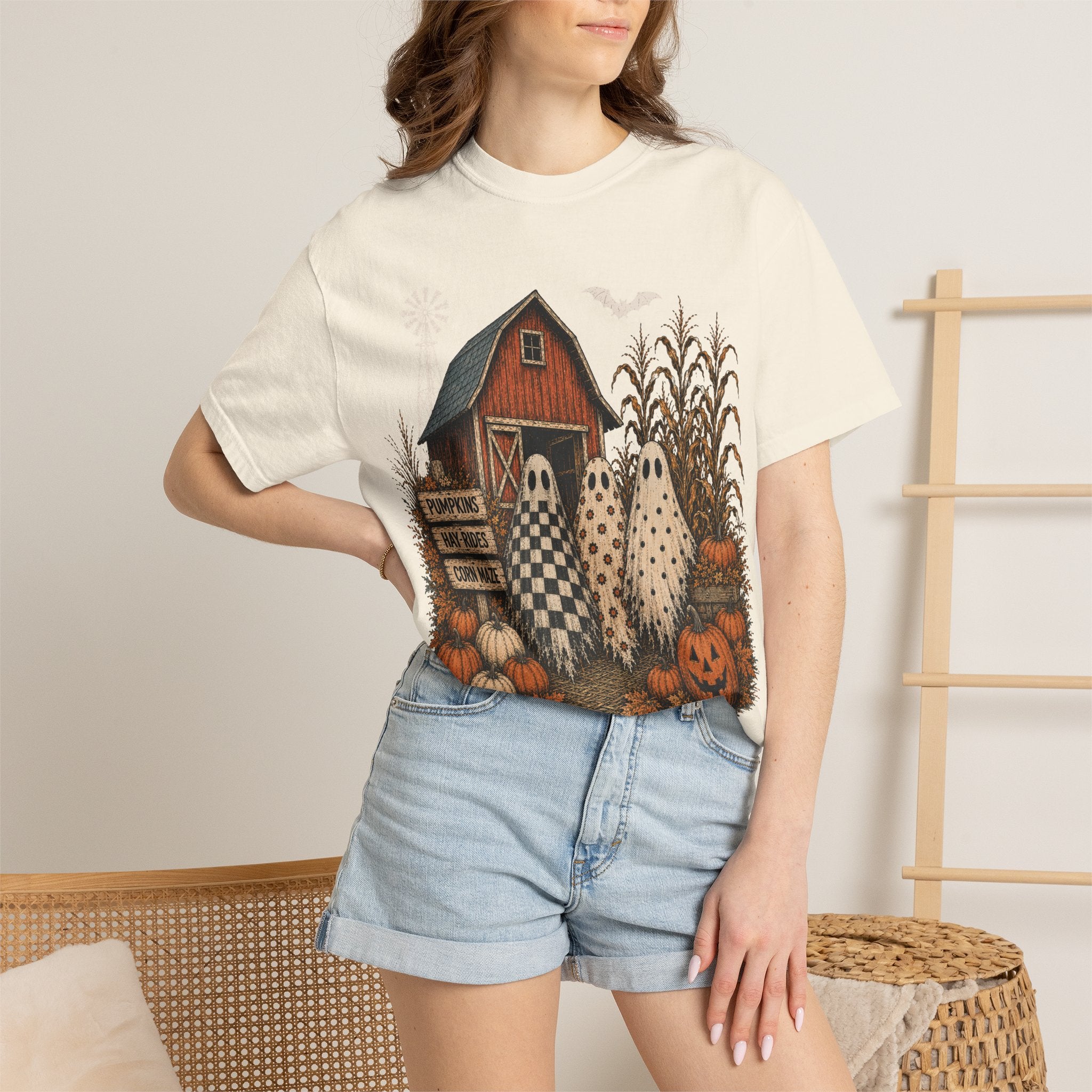 Halloween Ghosts on the Farm T-Shirt
