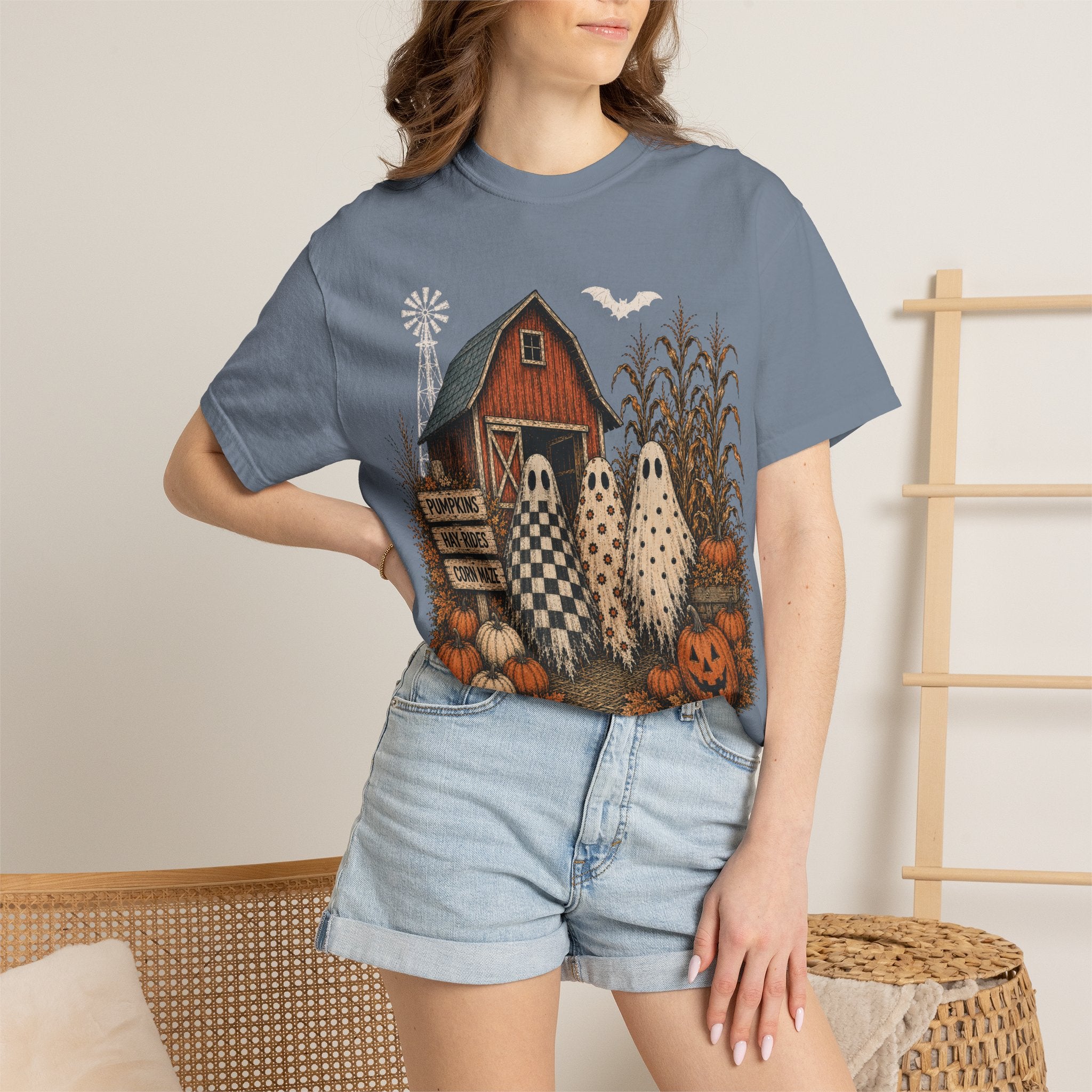 Halloween Ghosts on the Farm T-Shirt